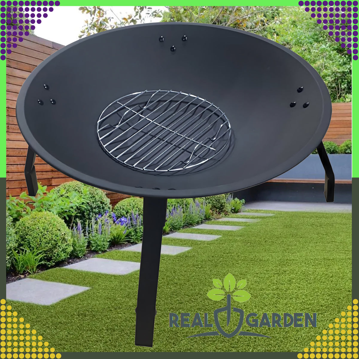 Brilla suur mustast terasest aiatulease 55 cm RC-K-944 – pilt 4