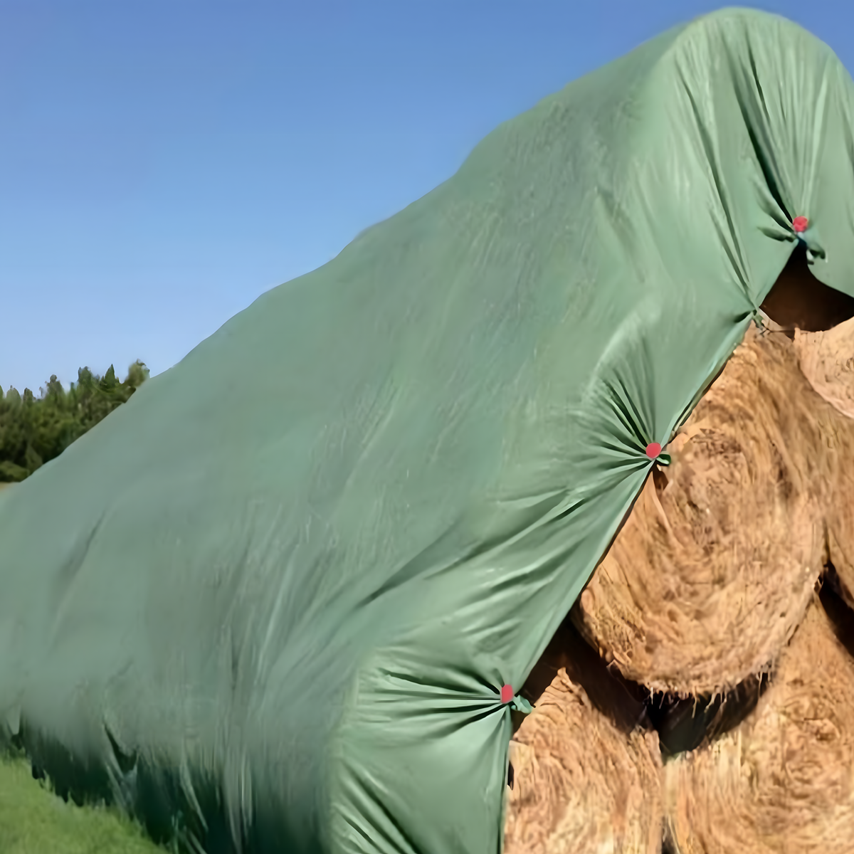Tugev lausriidest kaitsekate heina- ja põhukuhjadele, 9,8 × 12,5 m, 120 g/m² RC-K-2100 – pilt 1