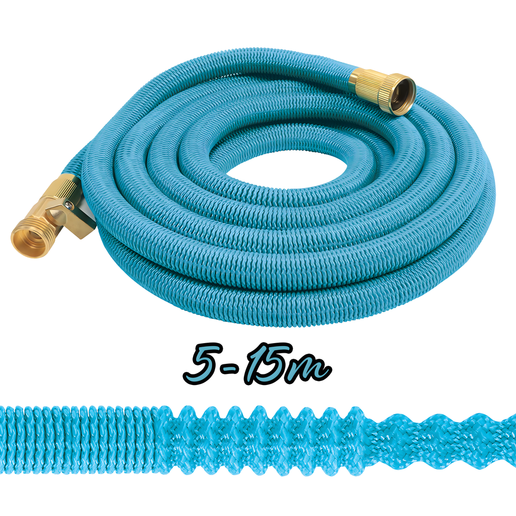 Elastne pikenev aiavoolik 5–15 m koos pihustuspüstoliga 1/2″ ja 3/4″ ühendustele RC-K-2231 – pilt 5