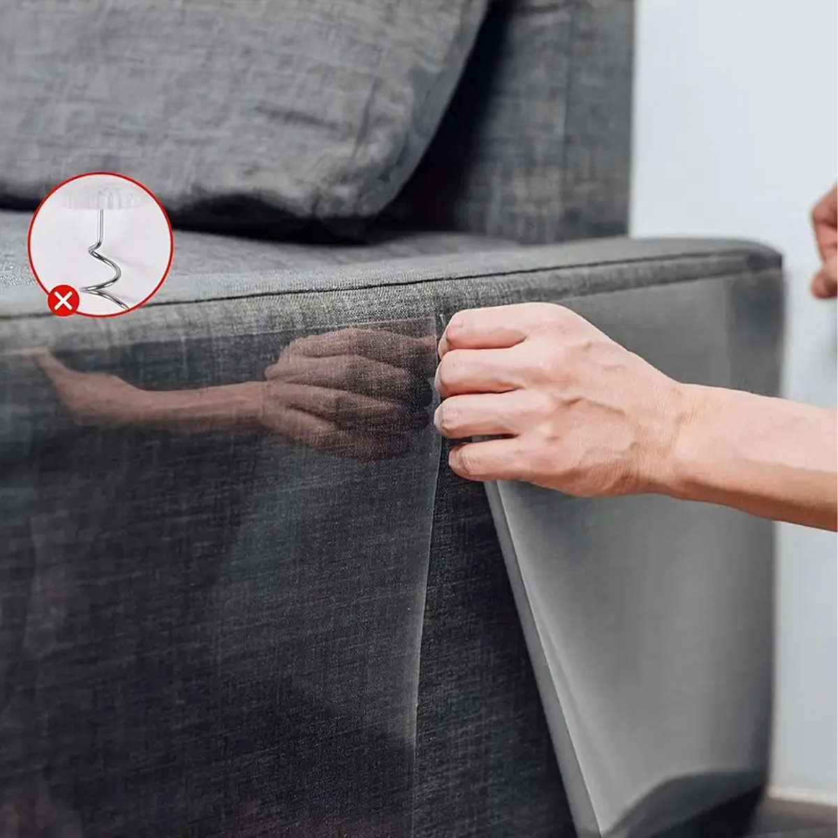 Läbipaistev kaitsekile mööblile ja ustele kasside kraapimise vastu, 5 tk 45 × 15 cm RC-K-1614 – pilt 7