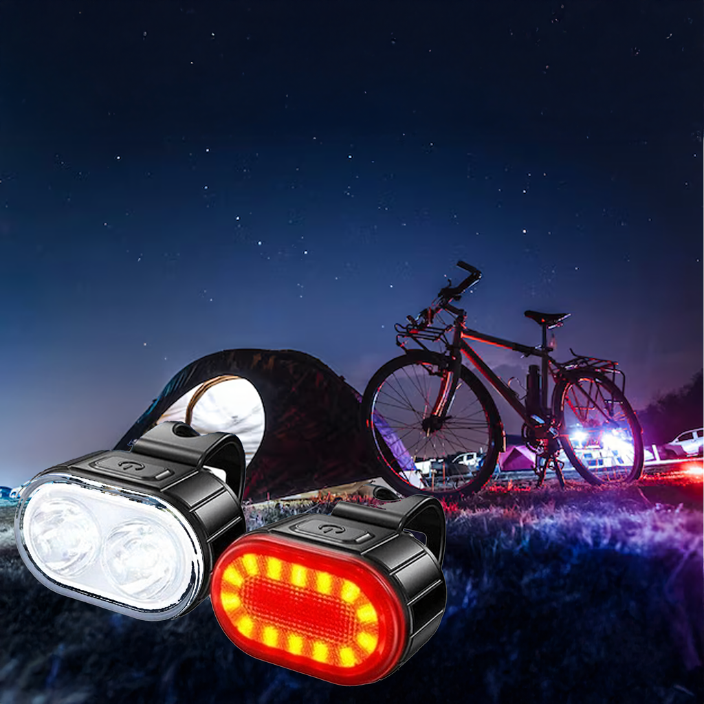 USB-laetav LED-jalgratta esi- ja tagatulede komplekt, 2 tk RC-K-1450 – pilt 4