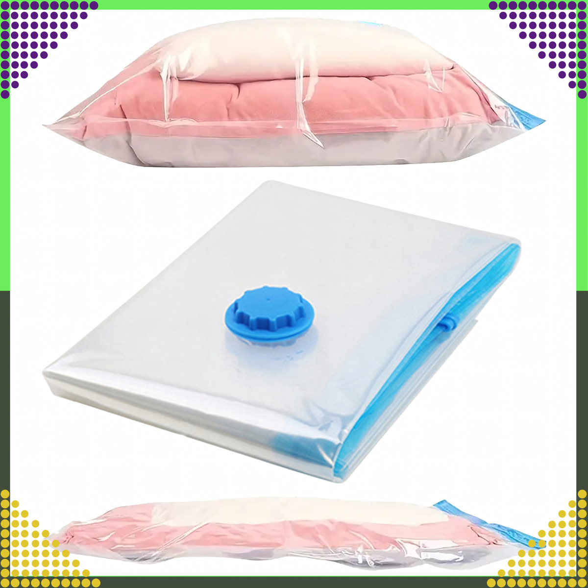 Riiete ja voodipesu vaakum-hoiukott 80 × 100 cm RC-K-197-12044 – pilt 4