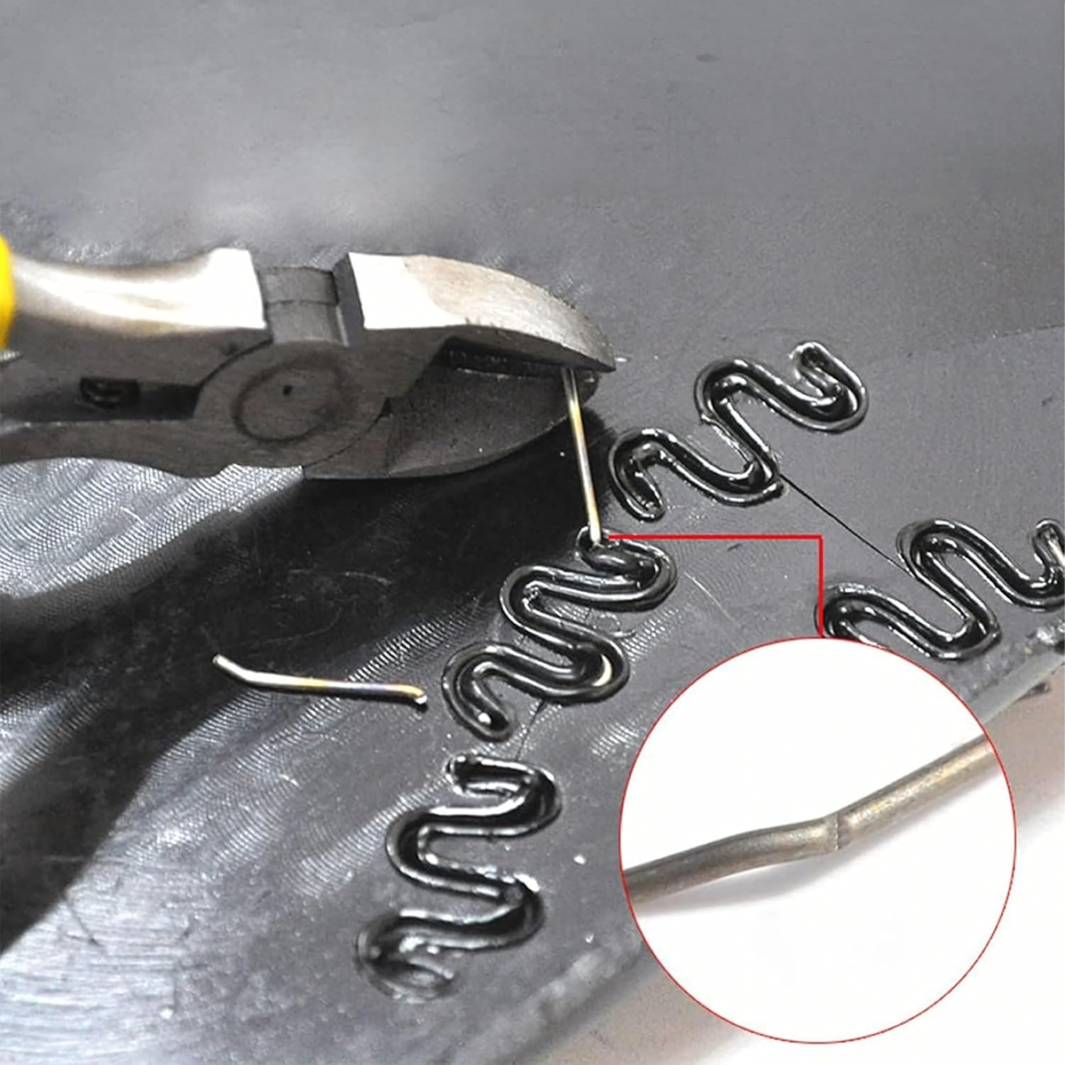 Plastikeevituskomplekt klammerdaja, jootekolvi, klambrite ja tangidega RC-K-2136-15255 – pilt 4
