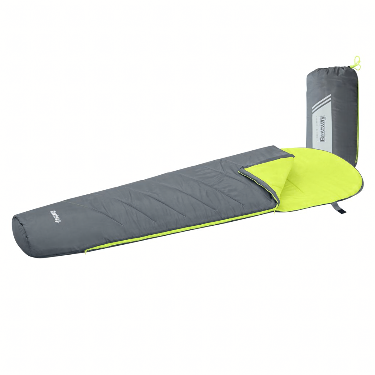 Bestway mumiakujuline matkamagamiskott 220 × 75 × 50 cm roheline 68102 – pilt 1