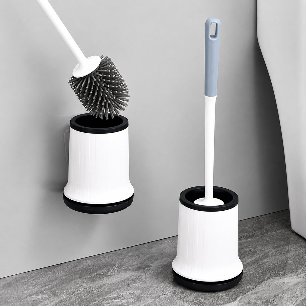 Valge silikoonist WC-hari hoidiku ja seinakinnitusega RC-K-2542 – pilt 2