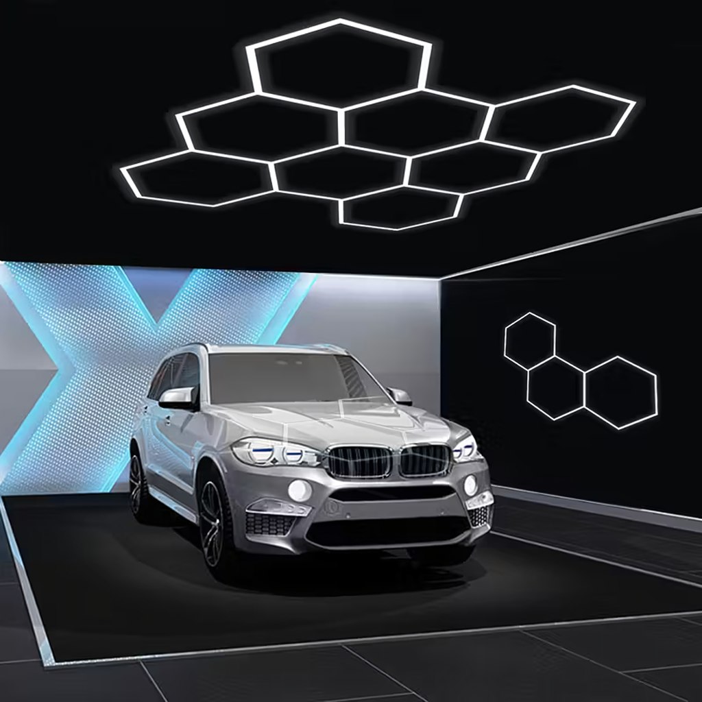 Kuusnurkne modulaarne LED-paneelvalgusti 257 × 244 cm 280 W 6500 K RC-K-2077 – pilt 6