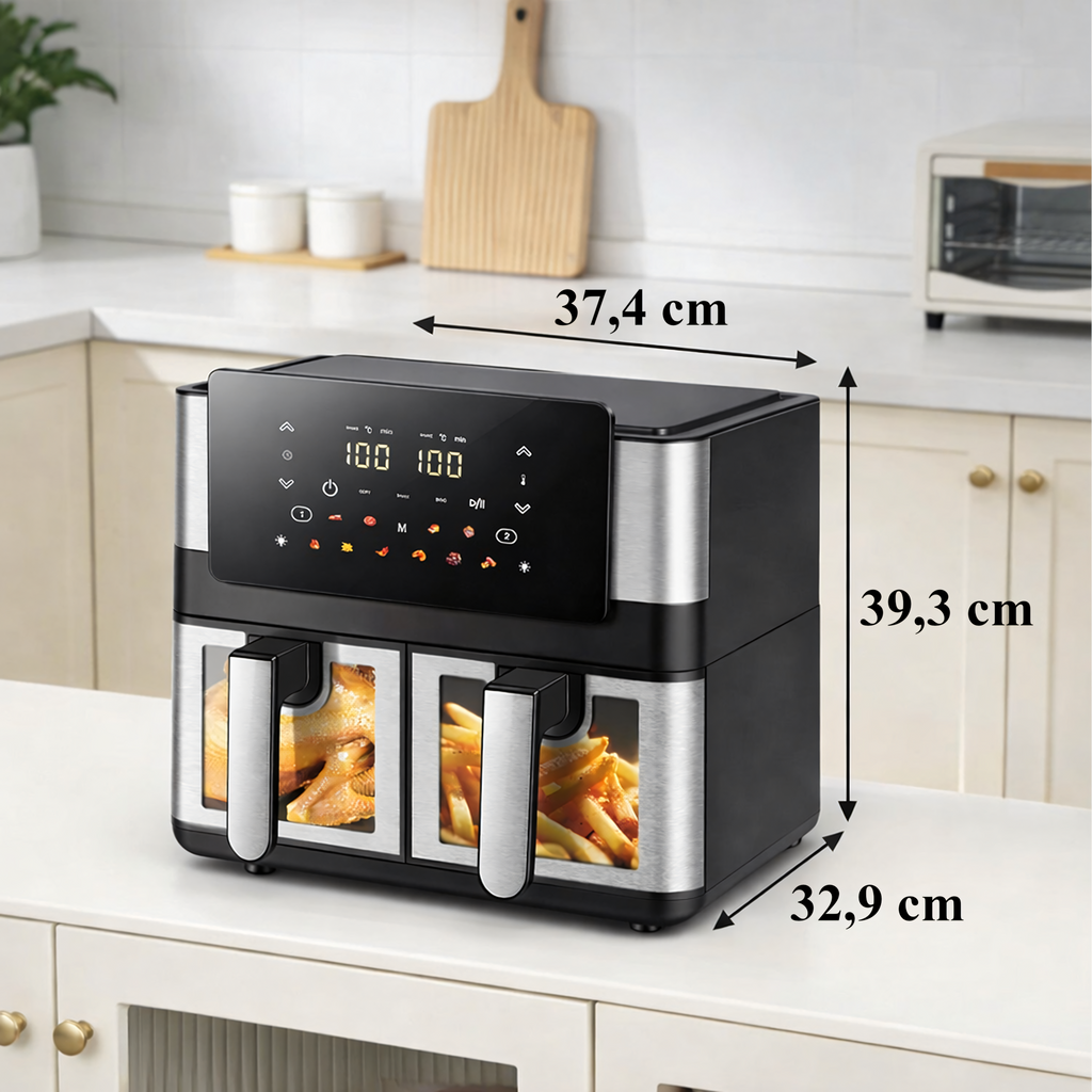 Kuumaõhufritüür 8 l põhikorvi ja 4 l lisakorviga, 2000 W, 12 programmi RC-K-2367-15289 – pilt 9
