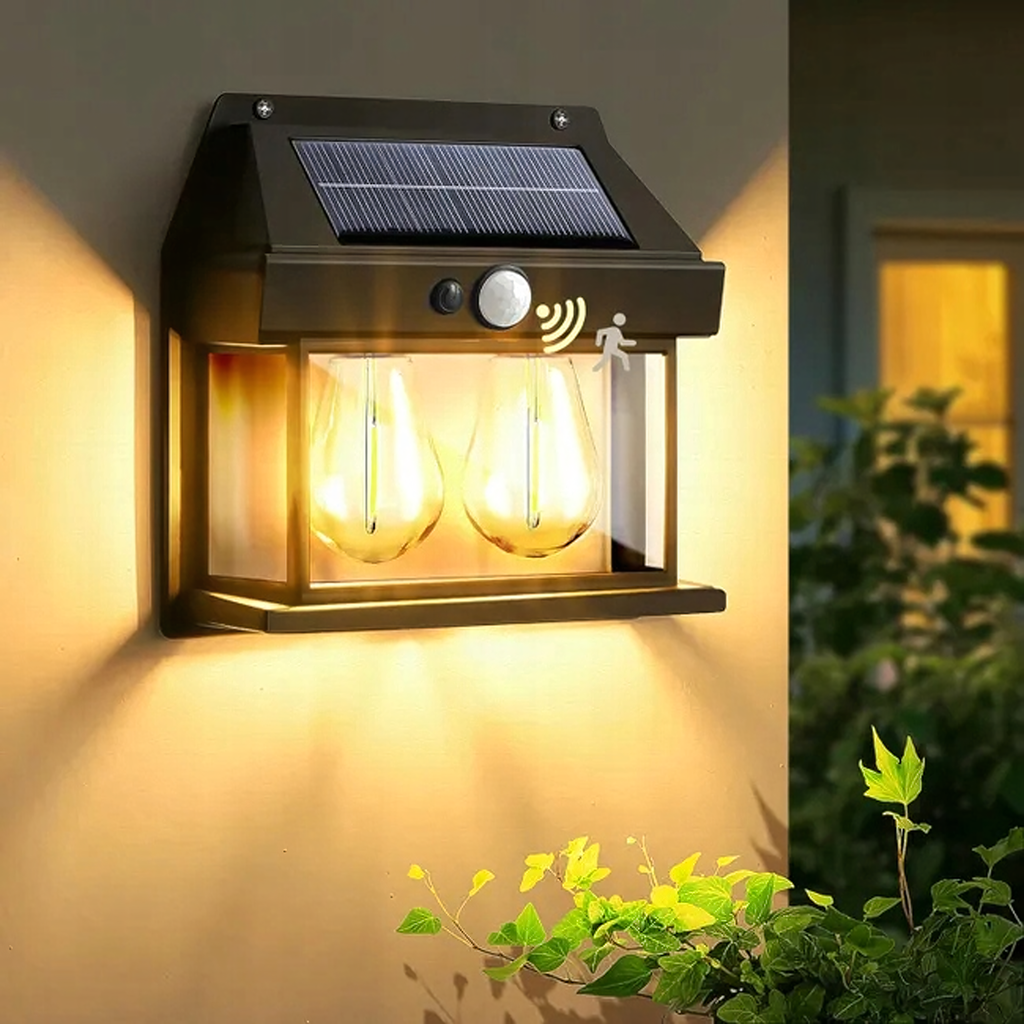 Kahekordne LED-päikeseenergia seinavalgusti liikumisanduriga RC-K-2204 – pilt 9
