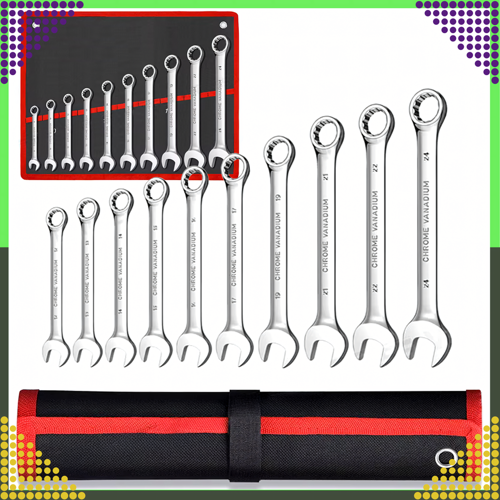 10-osaline kombivõtmete komplekt 8–24 mm kohvriga RC-K-1292 – pilt 2