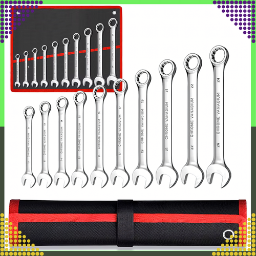 10-osaline kombivõtmete komplekt 8–24 mm kohvriga RC-K-1292 – pilt 2