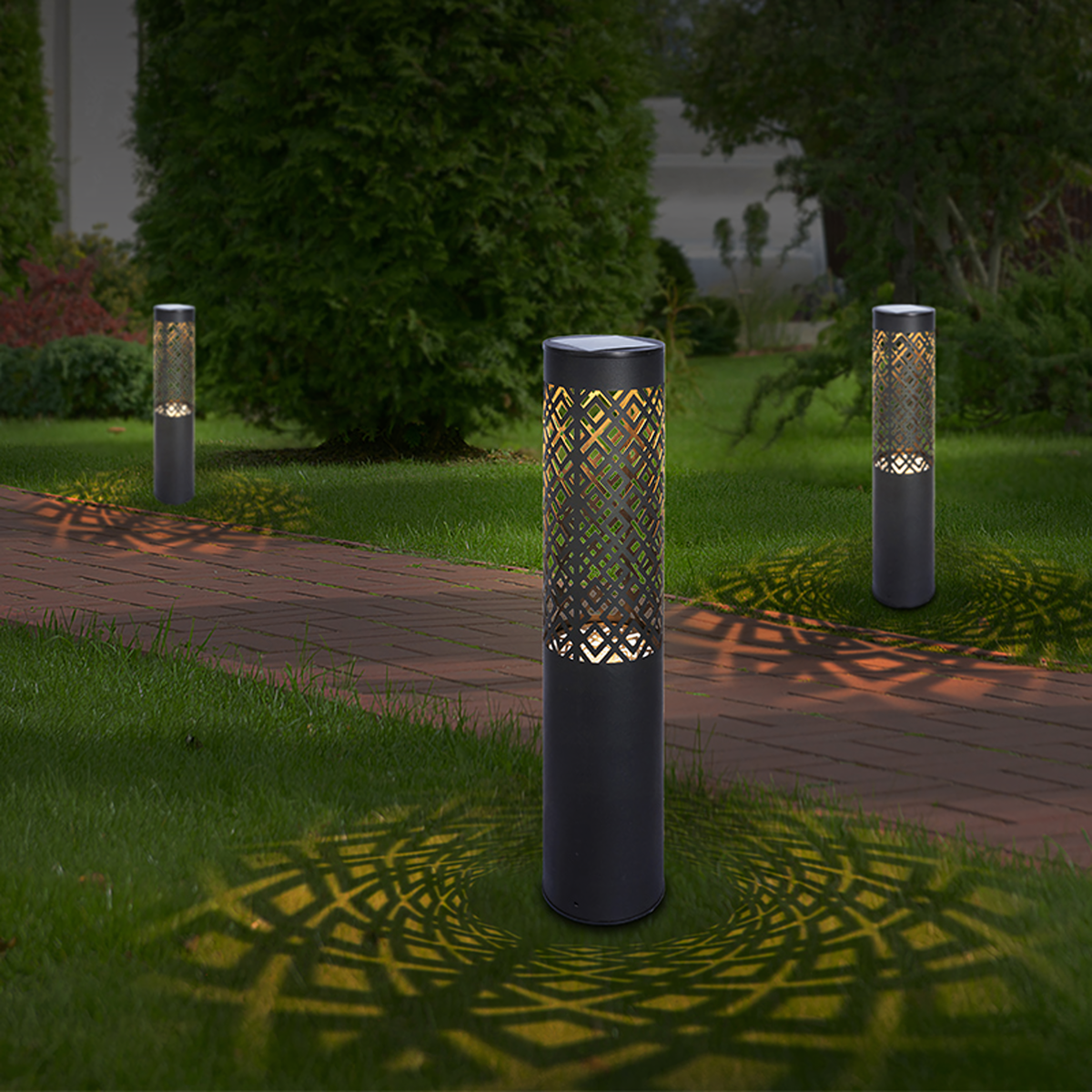 Decorative Solar Garden Spike Lamp Torch Lantern 71cm 2 pcs (F5) (T) – pilt 7