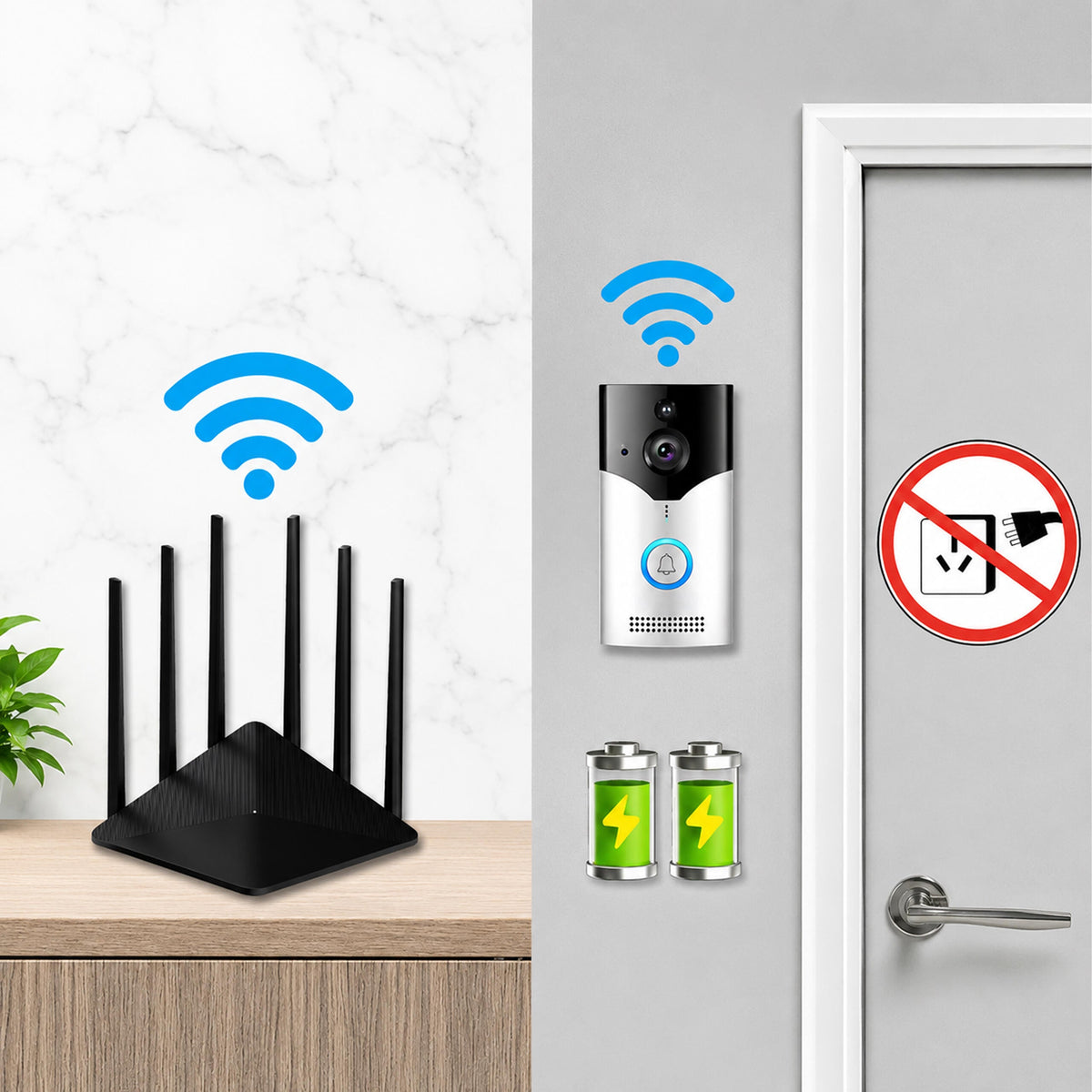 Nutikas WiFi-ühendusega kaamera ja PIR-liikumisanduriga juhtmevaba video-uksekell RC-K-2610 – pilt 10