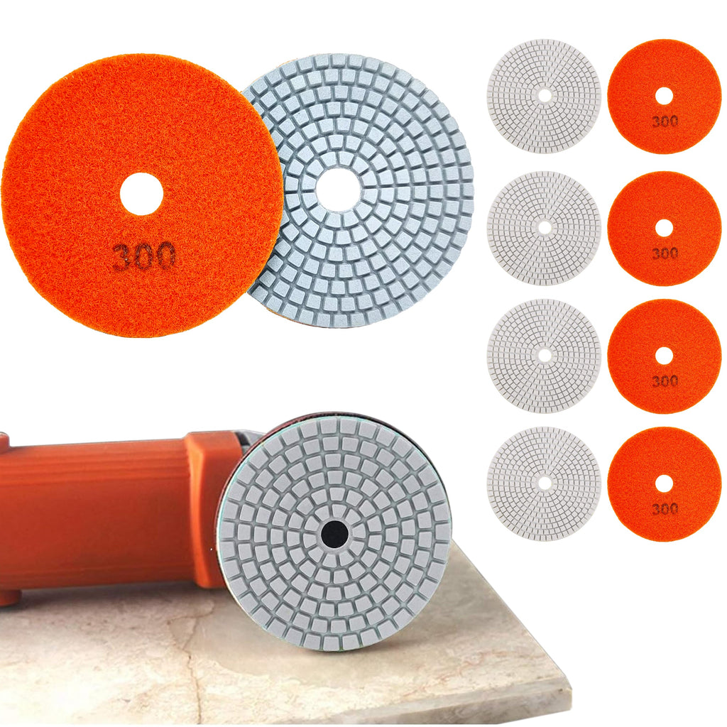 10 tk 80 mm takjakinnitusega teemantpoleerimiskettaid gres- ja keraamiliste plaatide lihvimiseks G300 RC-K-1360 – pilt 2