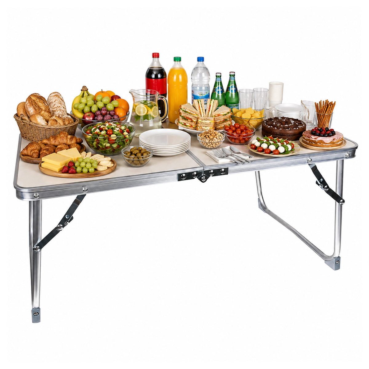 Kaasaskantav kokkupandav alumiiniumist matka- ja kalastuslaud 61 × 41 cm RC-K-2393 – pilt 7