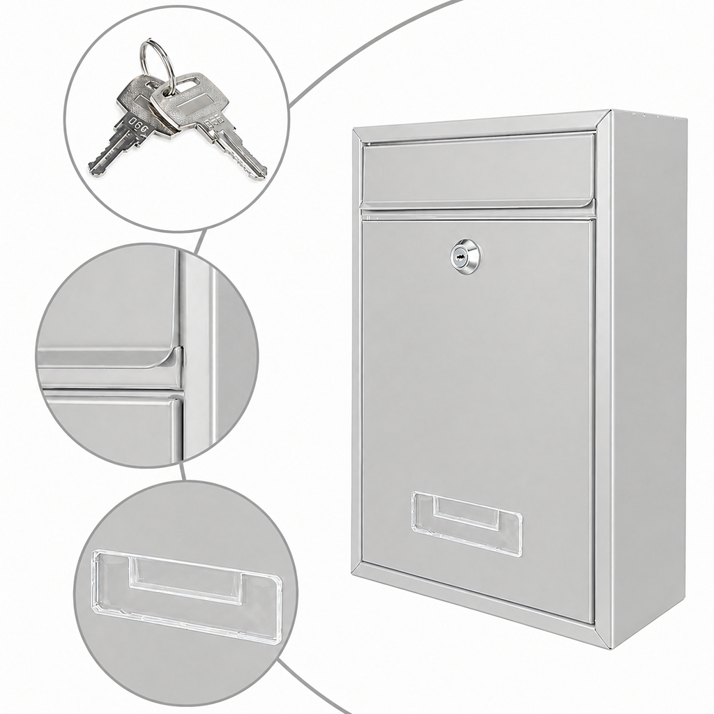 Hall terasest postkast luku ja aknaga RC-K-2377-15340 – pilt 3
