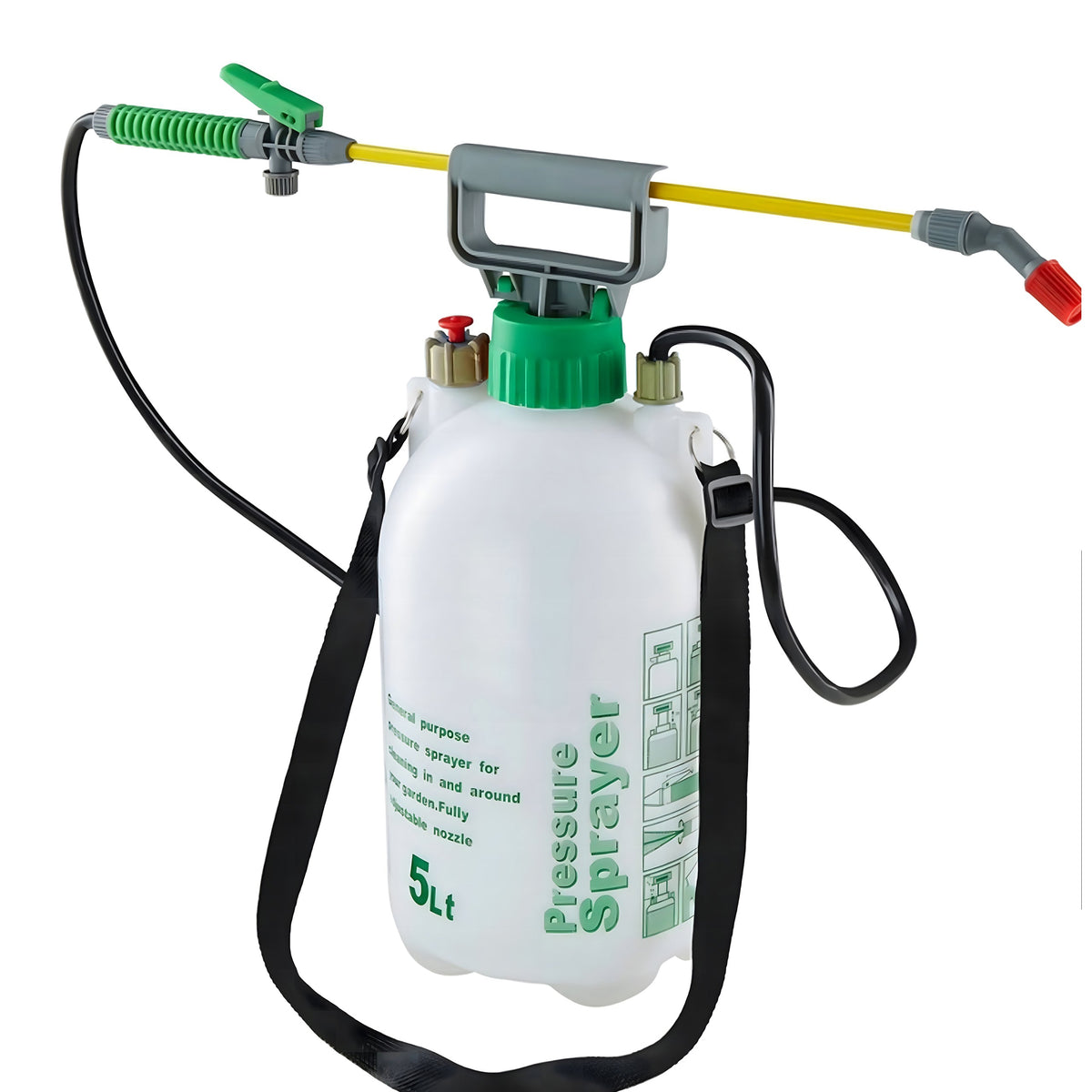 5 l 3 bar aiarõhuprits pihustustoruga RC-K-995 – pilt 2