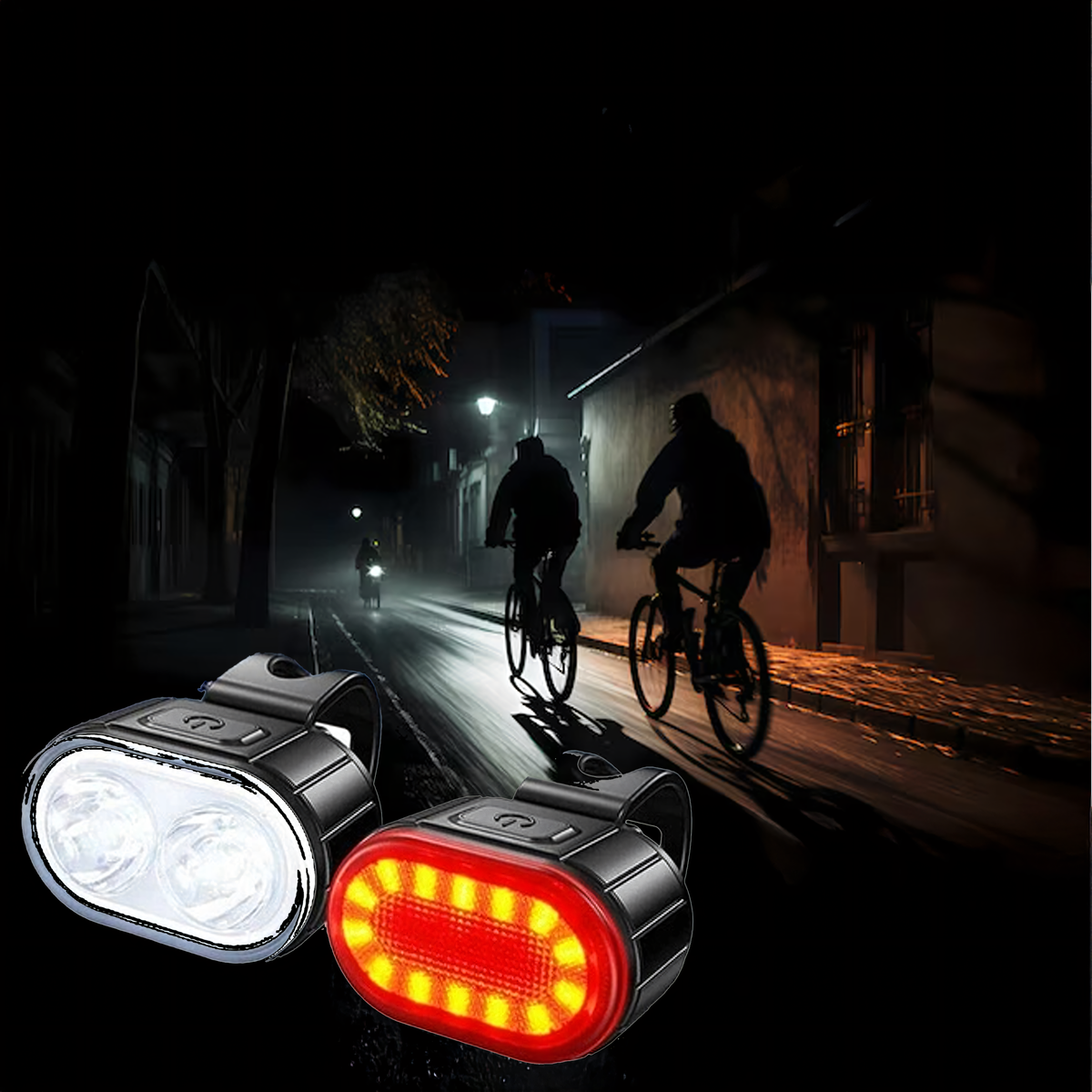 USB-laetav LED-jalgratta esi- ja tagatulede komplekt, 2 tk RC-K-1450 – pilt 5