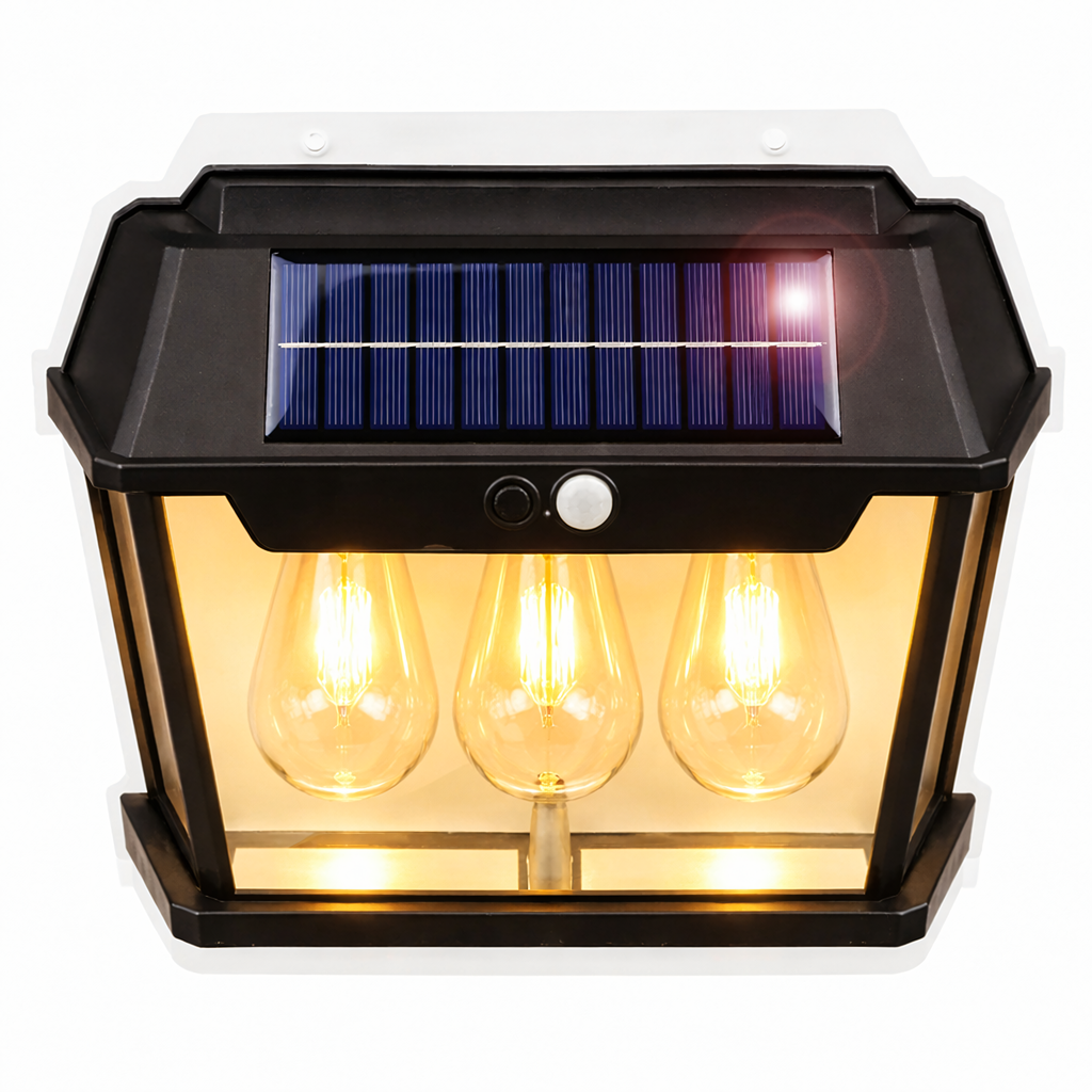 Kolmekordne LED-päikeseseinavalgusti liikumisanduriga RC-K-2205 – pilt 7