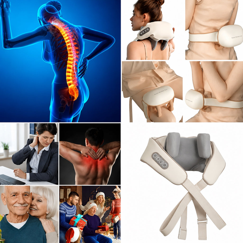 Shiatsu kaela-, turja- ja seljamasseerija soojendava kraega RC-K-1812-14205 – pilt 8