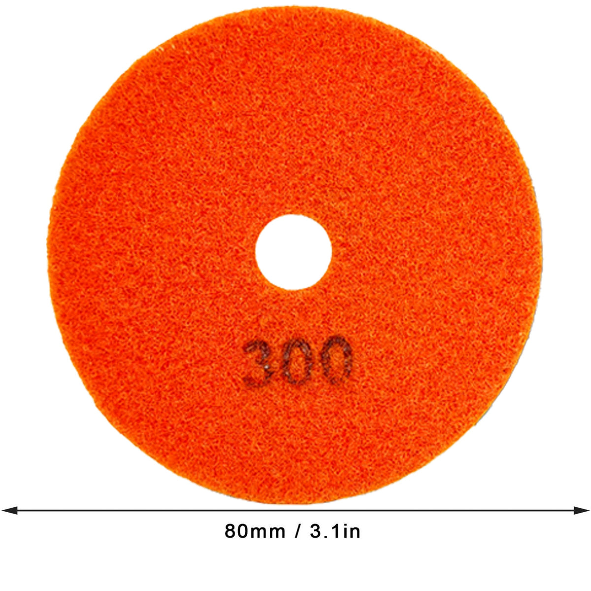 10 tk 80 mm takjakinnitusega teemantpoleerimiskettaid gres- ja keraamiliste plaatide lihvimiseks G300 RC-K-1360 – pilt 3