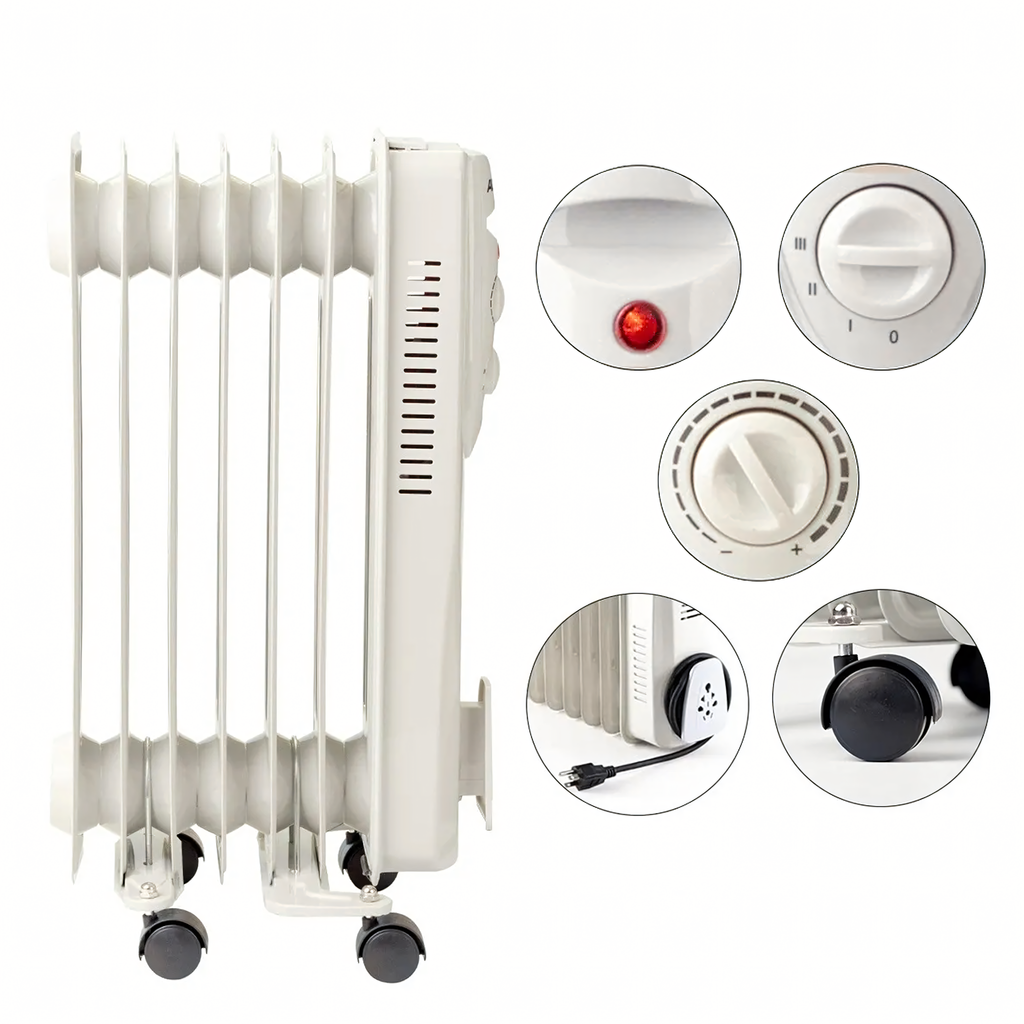 Elektriline õliradiaator termostaadiga 1500 W 7-ribiline suur RC-K-2062 – pilt 8