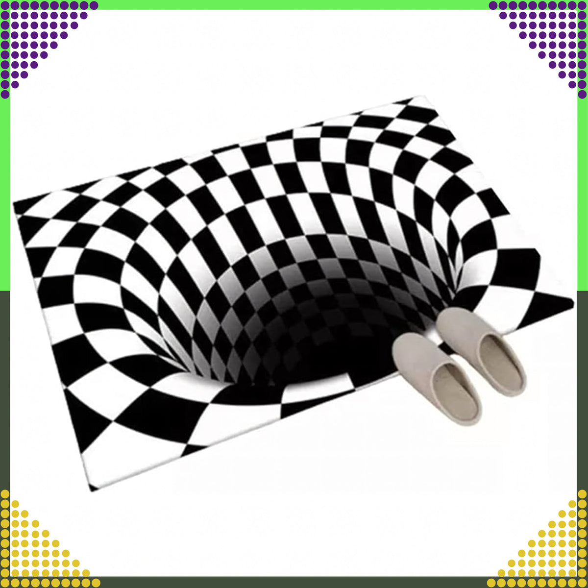 Valge 3D optilise illusiooniga uksematt 50 × 80 cm RC-K-1174 – pilt 9