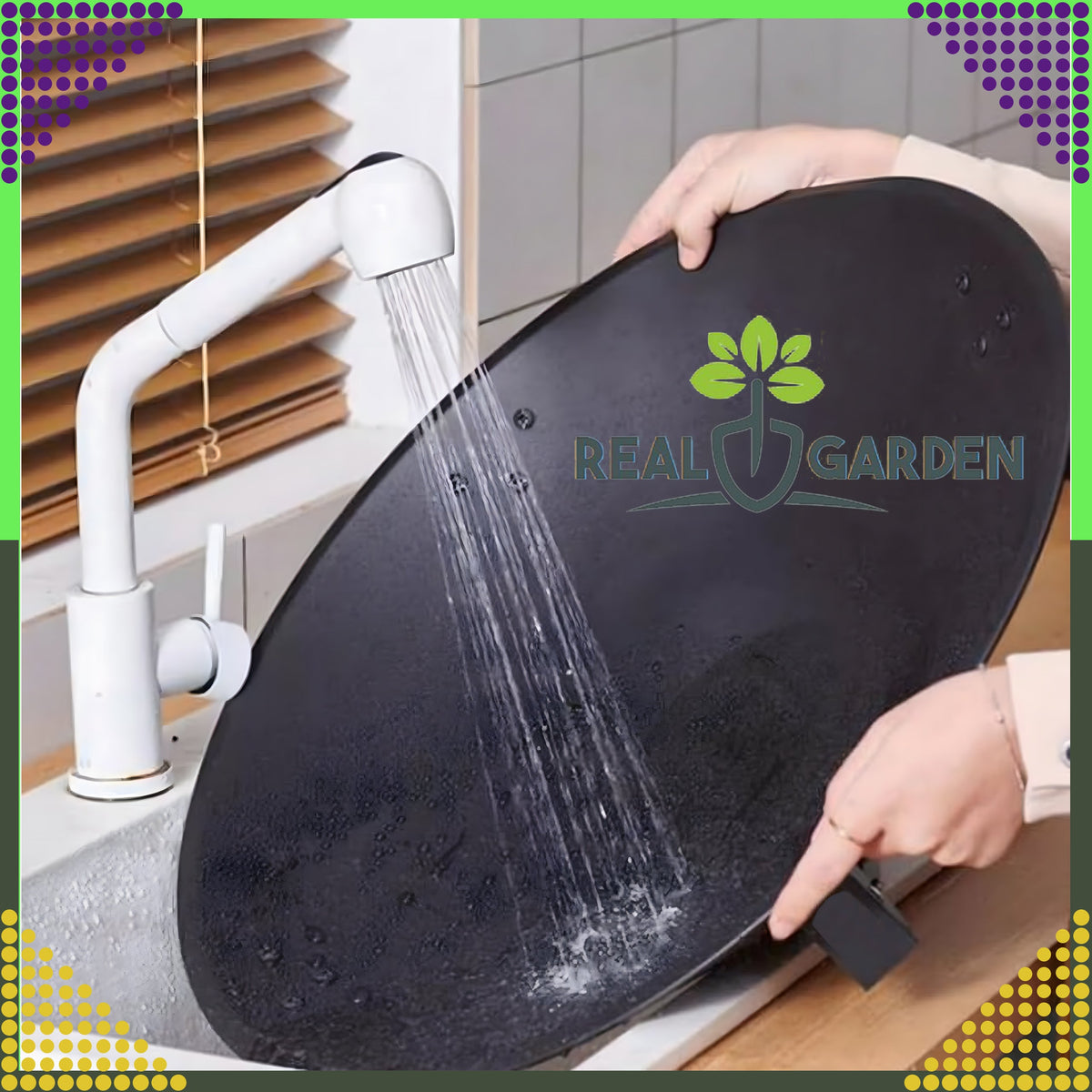 Brilla suur mustast terasest aiatulease 55 cm RC-K-944 – pilt 5