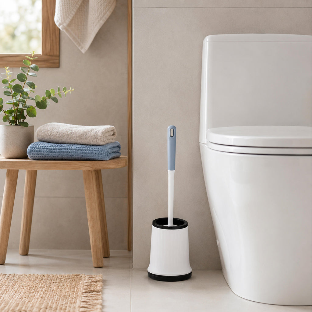 Valge silikoonist WC-hari hoidiku ja seinakinnitusega RC-K-2542 – pilt 8