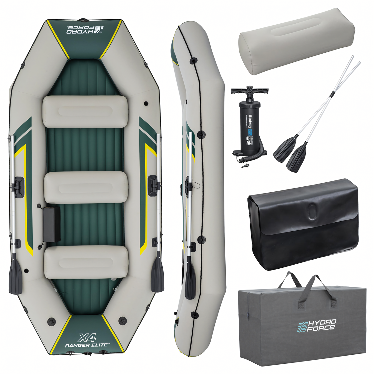 Bestway täispuhutav pontoonpaat Ranger Elite X4 320 × 148 cm aerude ja pumbaga 65157 – pilt 1