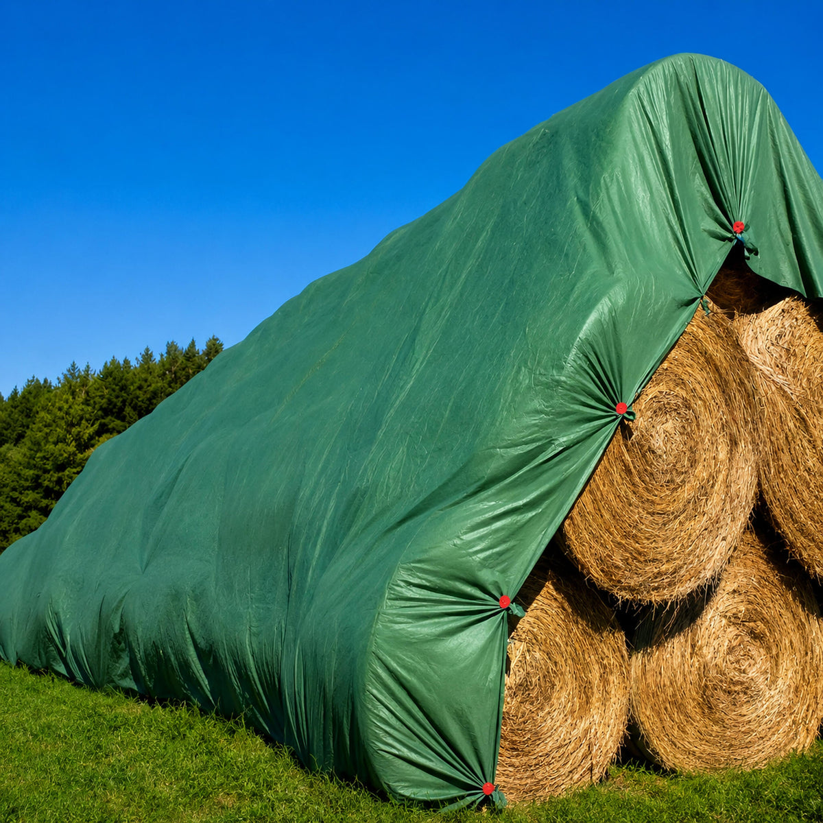 Tugev lausriidest kaitsekate heina- ja põhukuhjadele, 9,8 × 12,5 m, 120 g/m² RC-K-2100 – pilt 4