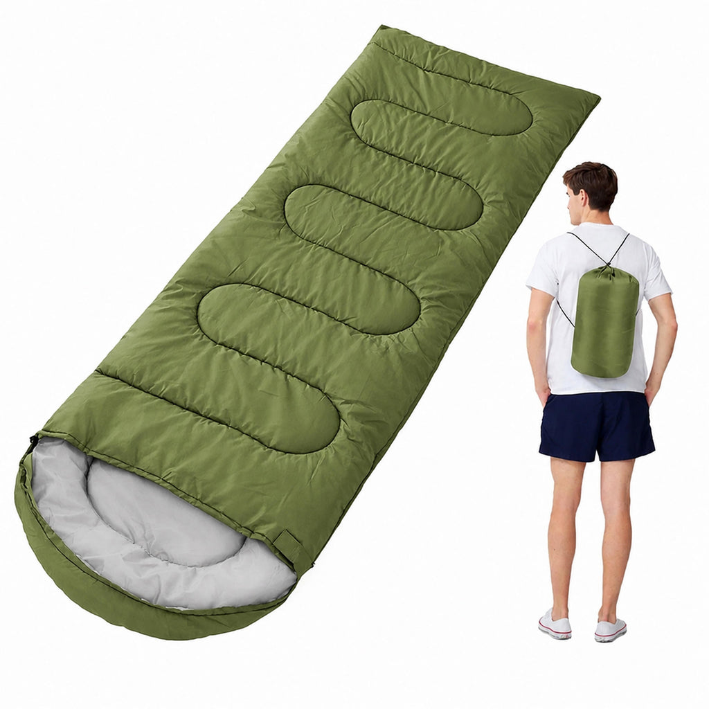 2-ühes soe muumiakujuline magamiskott kapuutsi ja kattega, 210 × 70 cm, roheline RC-K-2631-15505 – pilt 4