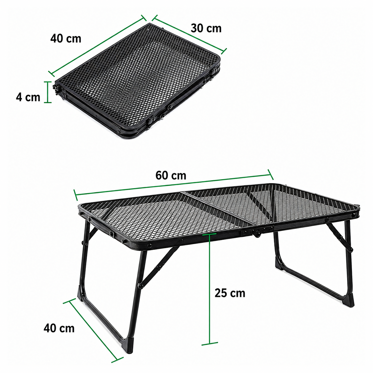 Kaasaskantav kokkupandav alumiiniumist matkalaud 60 × 40 cm RC-K-2347 – pilt 2