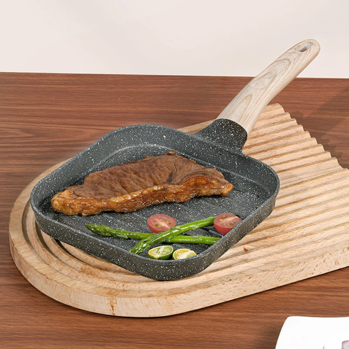 Kaasaskantav grillpann praadimiseks ja grillimiseks induktsioon- ja gaasipliidil RC-K-628 – pilt 6
