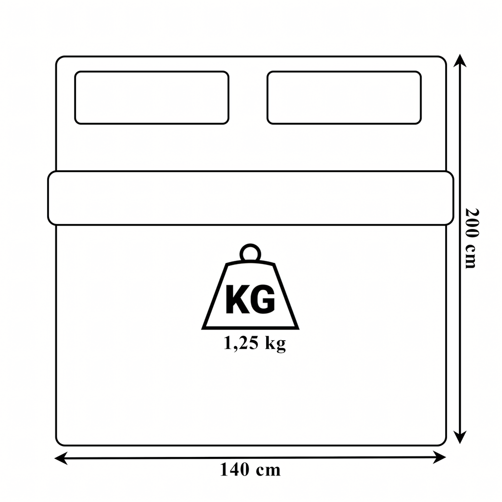 Hingav soe tekk 140 × 200 cm, valge RC-K-2119 – pilt 4