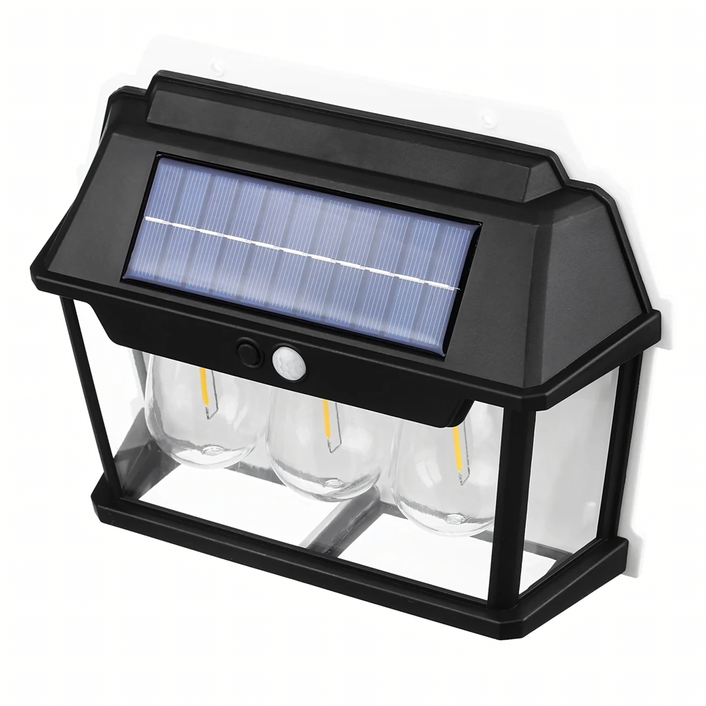 Kolmekordne LED-päikeseseinavalgusti liikumisanduriga RC-K-2205 – pilt 2