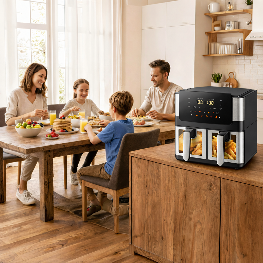 Kuumaõhufritüür 8 l põhikorvi ja 4 l lisakorviga, 2000 W, 12 programmi RC-K-2367-15289 – pilt 10