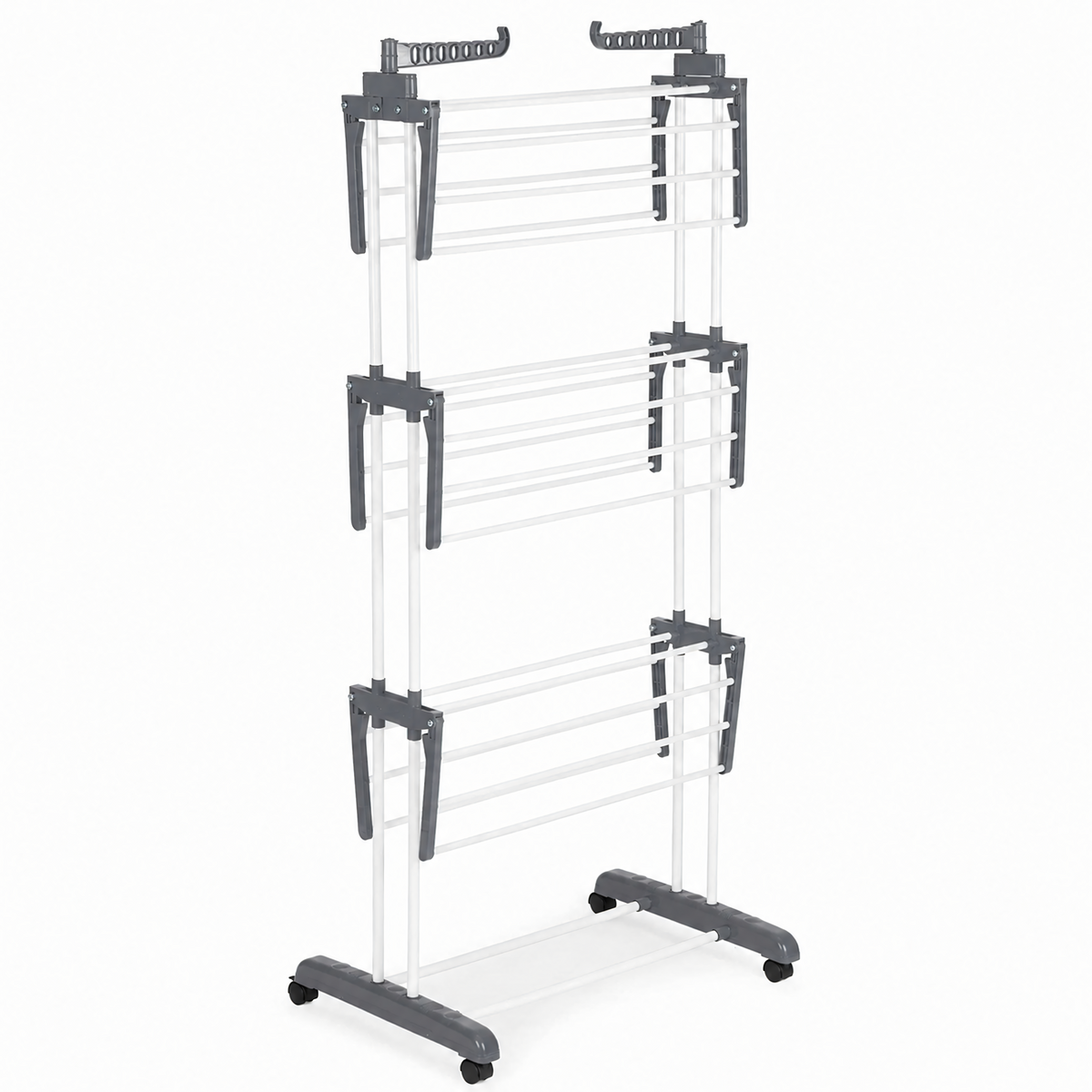 XXL eraldiseisev kokkupandav ratastega pesukuivatusrest, kandevõime kuni 50 kg RC-K-2419-15394 – pilt 5