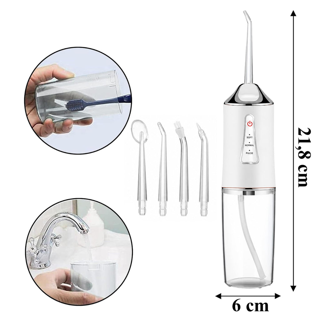 Juhtmevaba hambavahedušš 4 otsikuga, 3 režiimi, 230 ml RC-K-2489-15575 – pilt 10