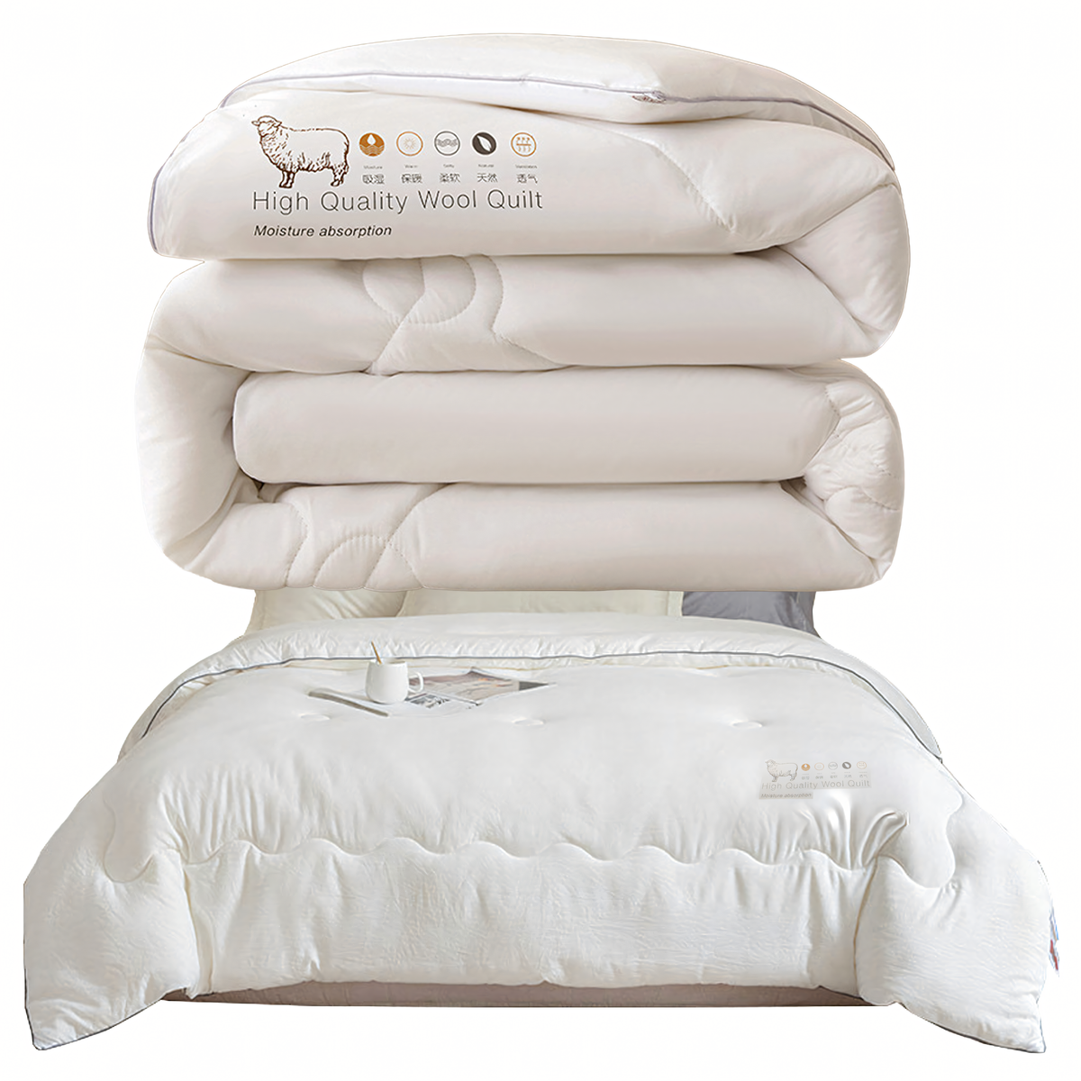 Lambavillast talvetekk 160 × 200 cm RC-K-2123 – pilt 3