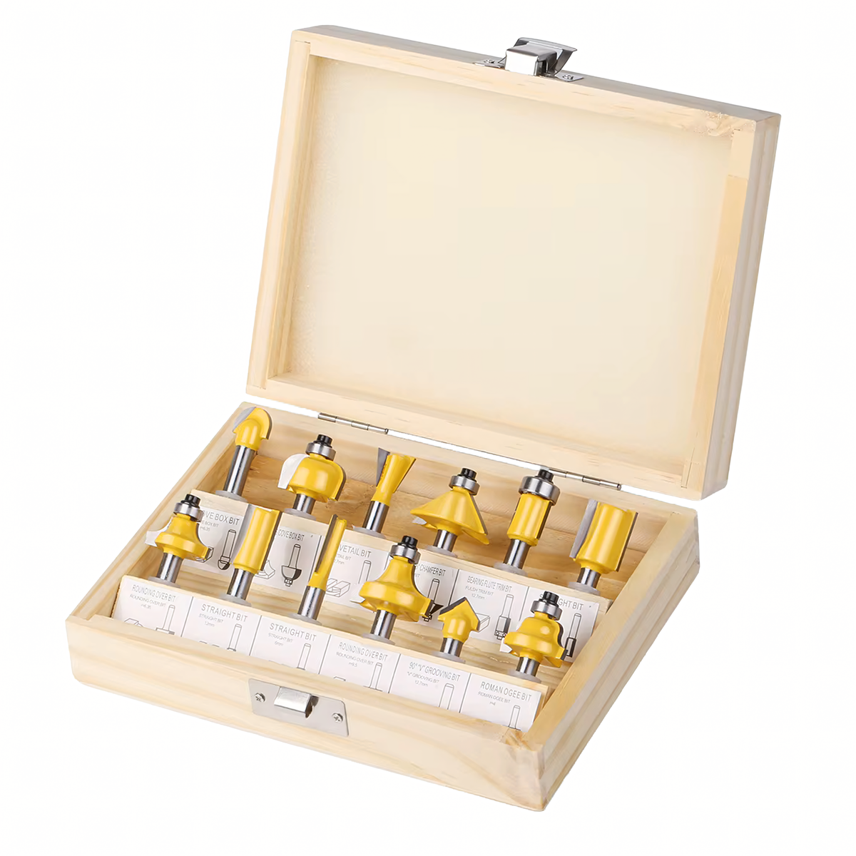 12-osaline kiirtööterasest puidutöötlusfreeside komplekt RC-K-2302 – pilt 9