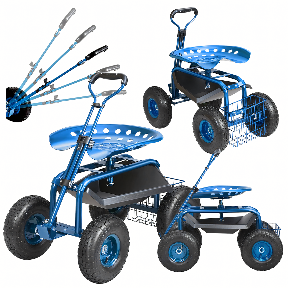 Ratastel aiakäru 360° pöörleva istme ja korviga RC-K-2338-15256 – pilt 8