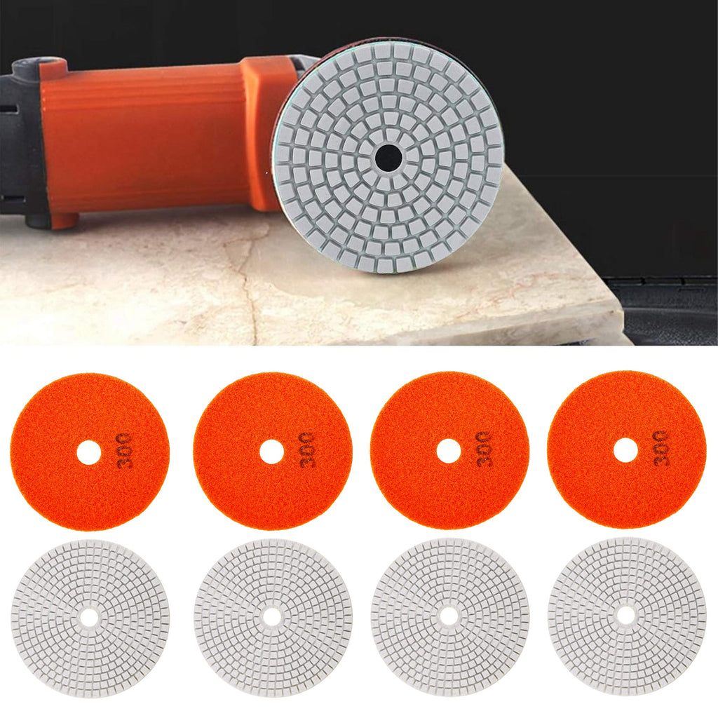 10 tk 80 mm takjakinnitusega teemantpoleerimiskettaid gres- ja keraamiliste plaatide lihvimiseks G300 RC-K-1360 – pilt 5