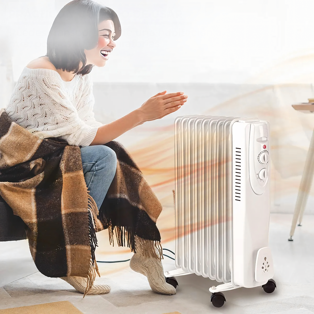 Elektriline õliradiaator termostaadiga 1500 W 7-ribiline suur RC-K-2062 – pilt 4