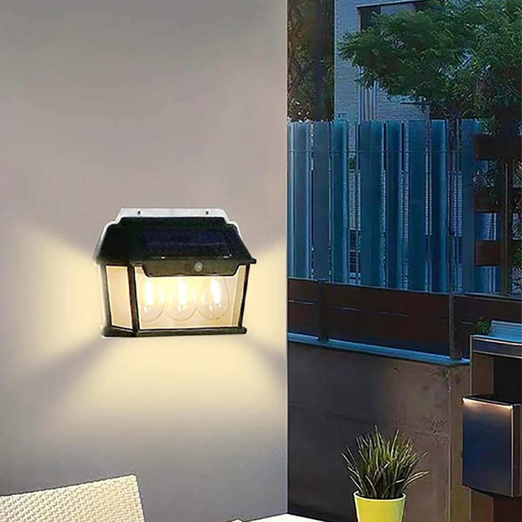 Kolmekordne LED-päikeseseinavalgusti liikumisanduriga RC-K-2205 – pilt 4