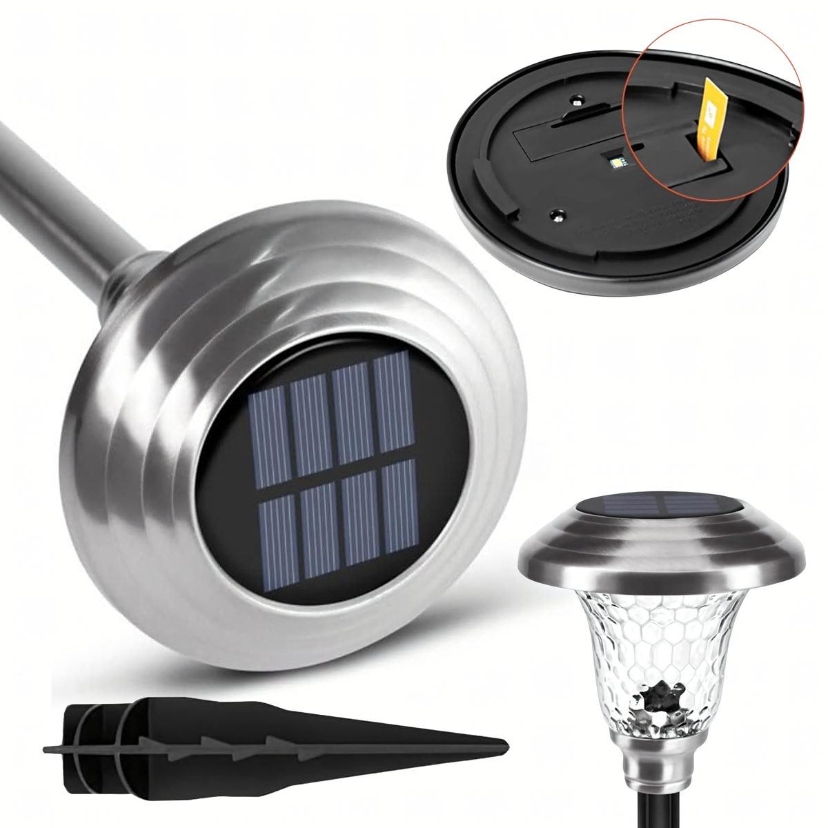 6 tk päikeseenergia aiapiikvalgusteid 42 cm veekindel RC-K-2492 – pilt 8