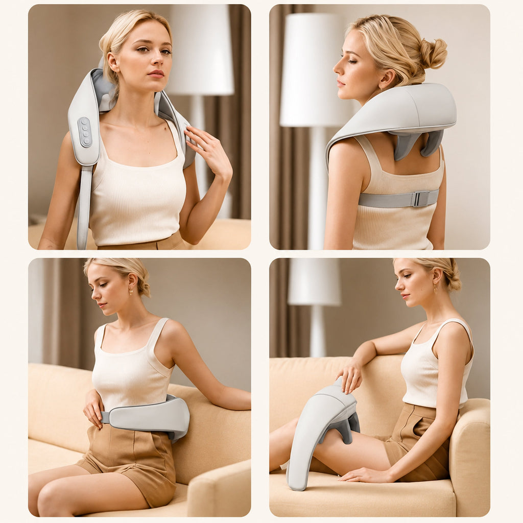 Shiatsu kaela-, turja- ja seljamasseerija soojendava kraega RC-K-1812-14205 – pilt 9
