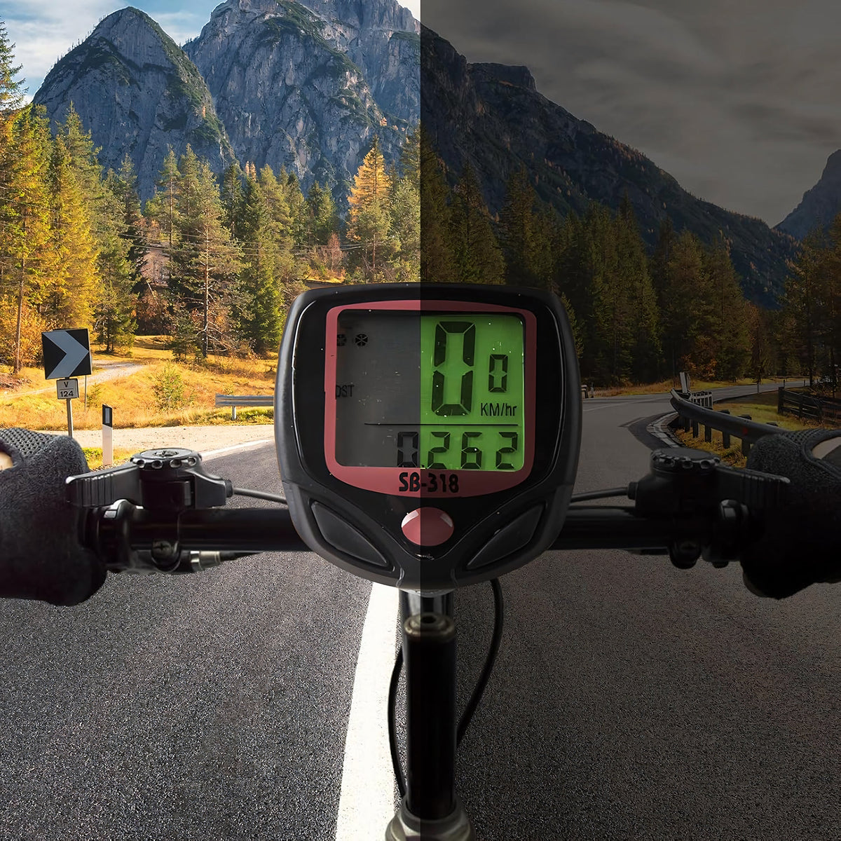 Veekindel jalgrattakompuuter LCD-ekraani ja 15 funktsiooniga RC-K-2333 – pilt 8