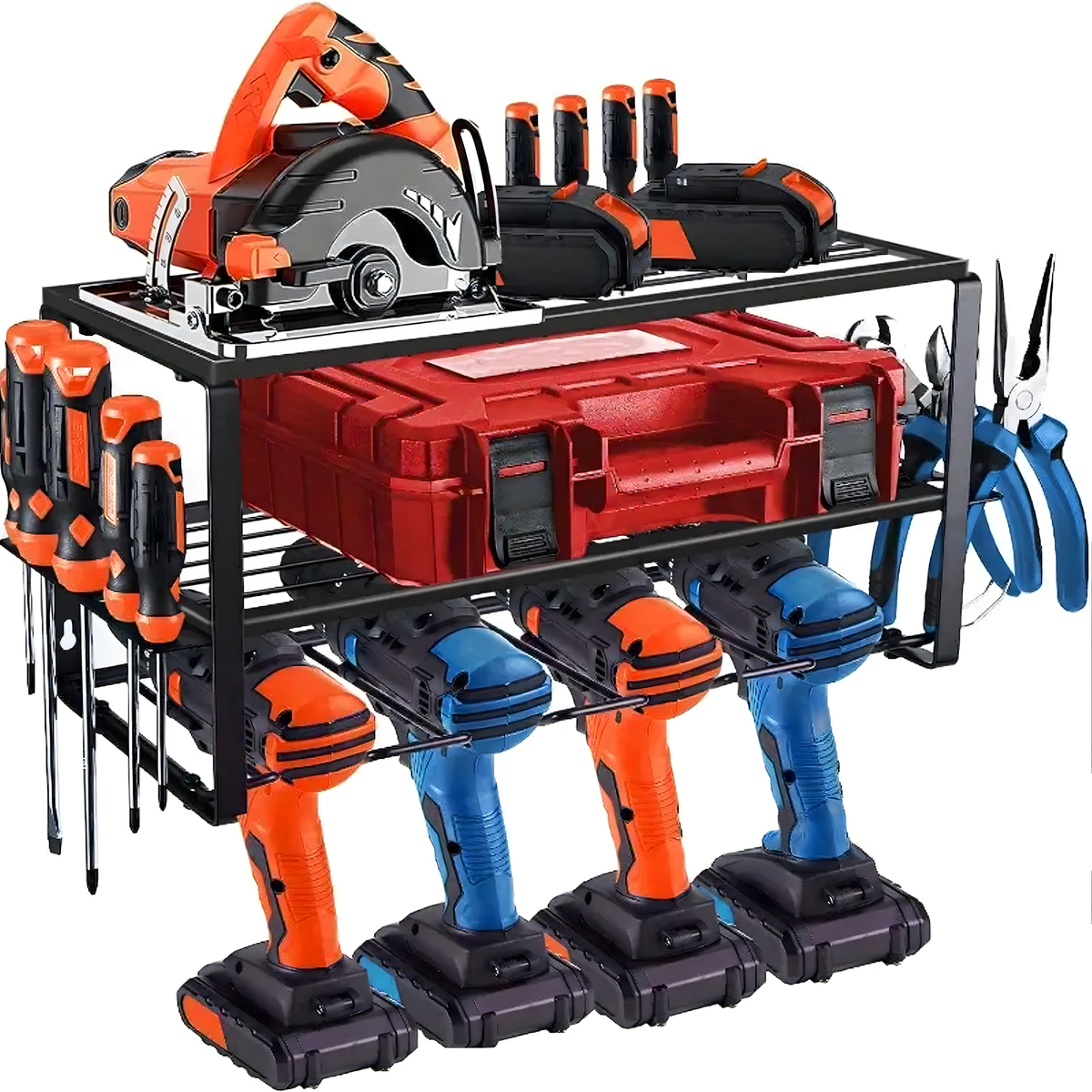 Seinale kinnitatav elektritööriistade hoiuriiul RC-K-1257 – pilt 5