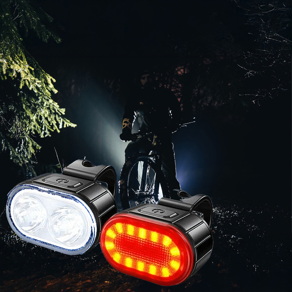 USB-laetav LED-jalgratta esi- ja tagatulede komplekt, 2 tk RC-K-1450 – pilt 8