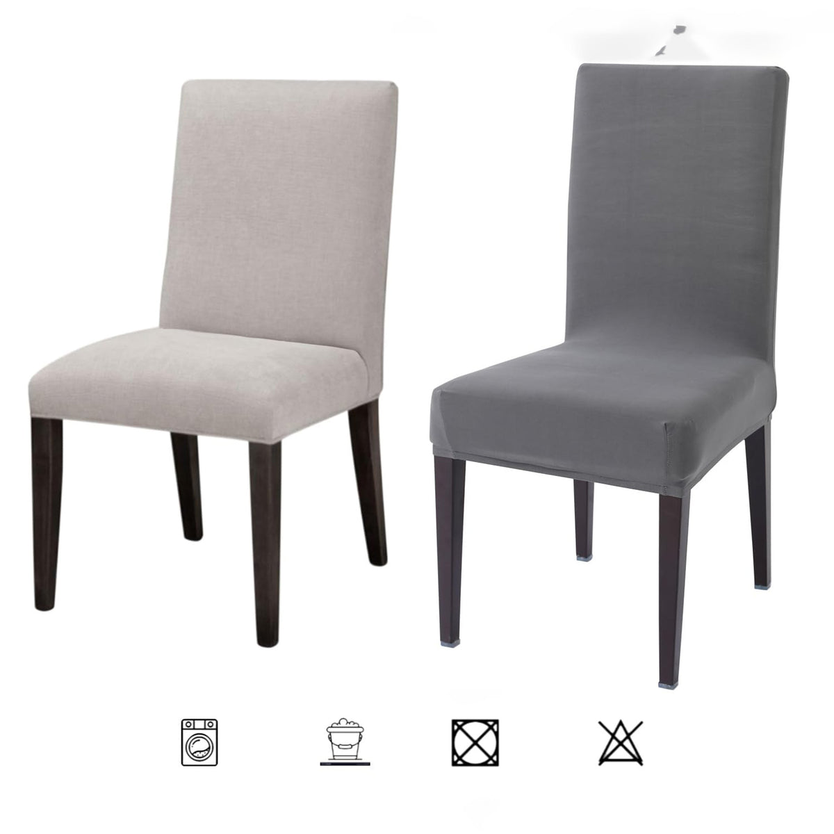 8 tk vastupidavaid universaalseid elastseid tooliistmekatteid pehmest kangast ja elastse äärega RC-K-2033 – pilt 5